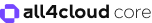 all4cloud core logo schwarzes Symbol lila