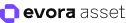 evora asset logo schwarzes Symbol lila